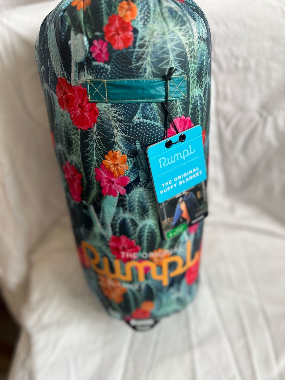 Rumpl Puffy Blanket – Cactus Floral Teal